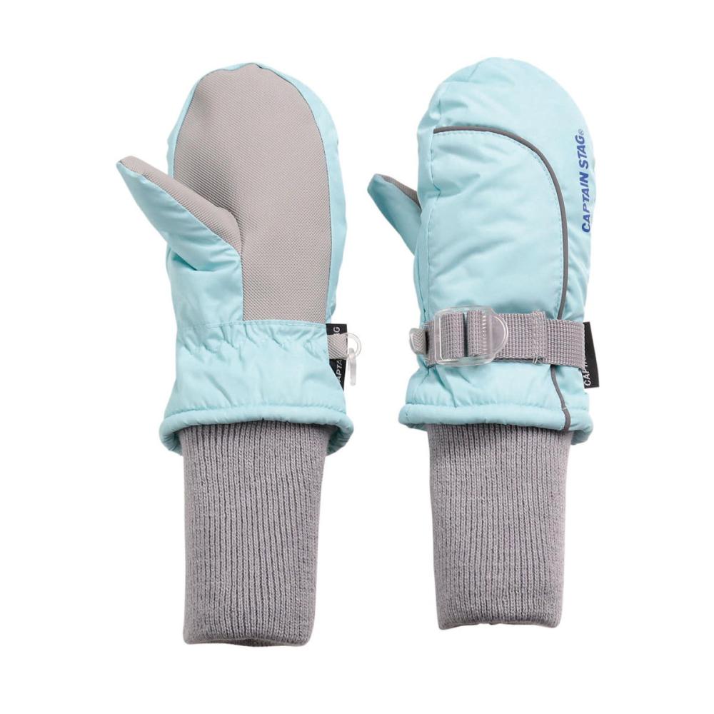 キャプテンスタッグ　防寒グローブ　ミトンロングジャージ　９０ｃｍ　サックス　ＵＸ９８７