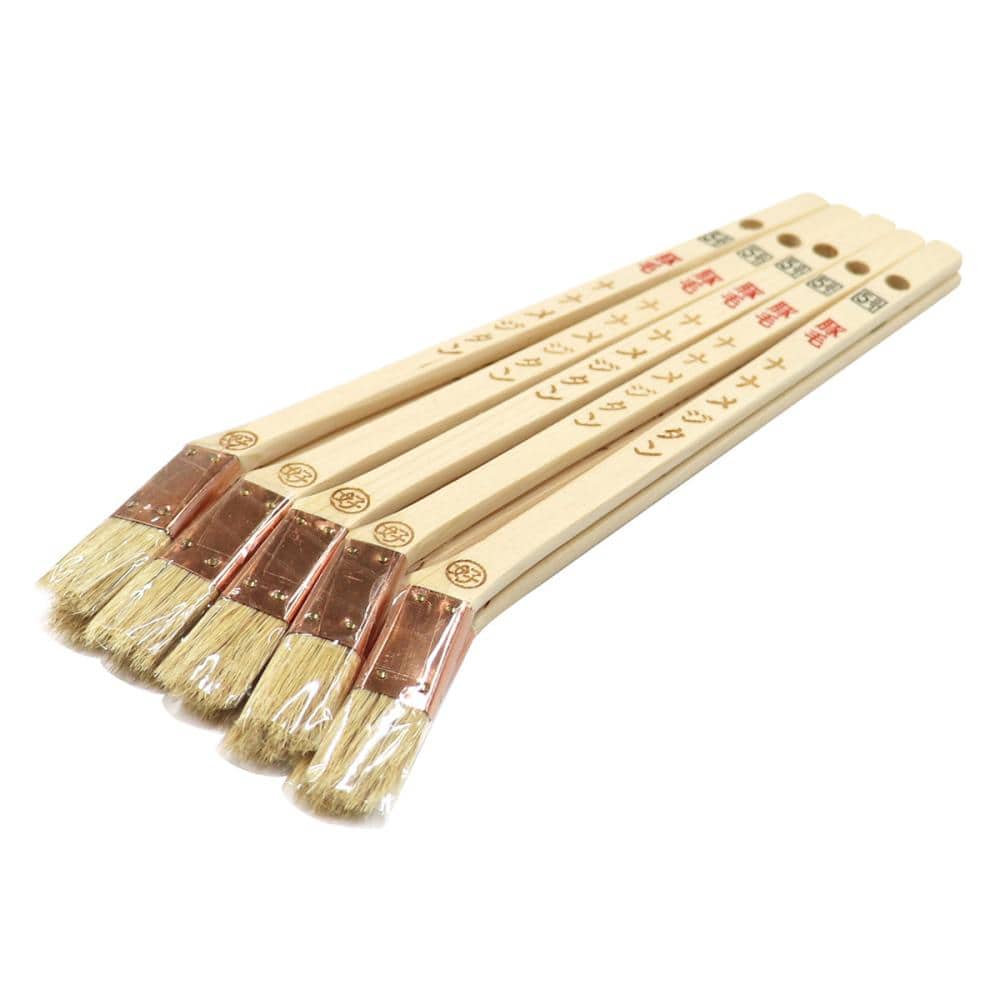 好川産業　目地刷毛　ナナメジタン　白豚毛　５号　１５ｍｍ　１０本入り