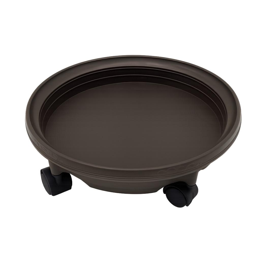 Ｂｒｅｅｚｙ　Ｇｒｅｅｎ　キャスター付鉢皿　２９０ｍｍ　ダークブラウン