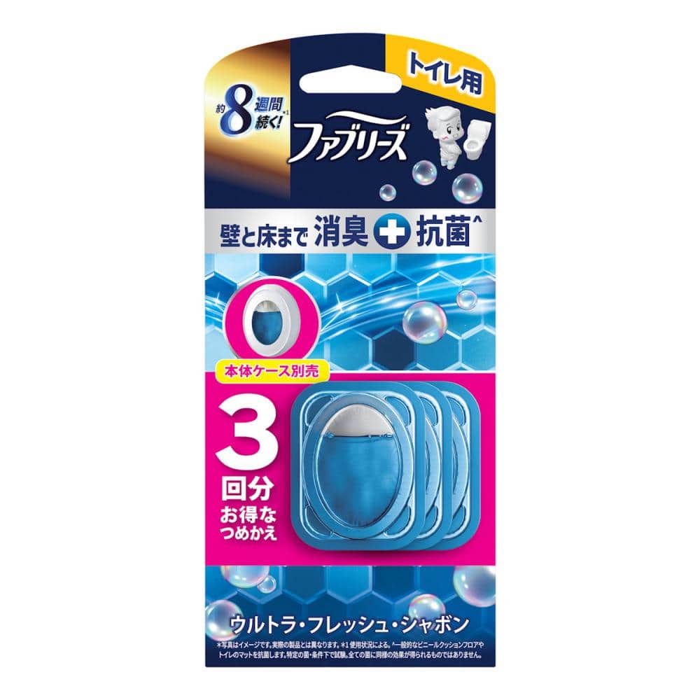Ｐ＆Ｇ　ファブリーズ　トイレ用消臭剤　＋抗菌　フレッシュシャボン　詰め替え用　３個入り
