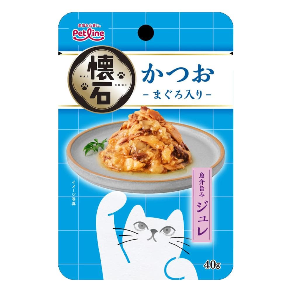 ペットライン　懐石レトルト　ジュレ　かつお　まぐろ入り　４０ｇ
