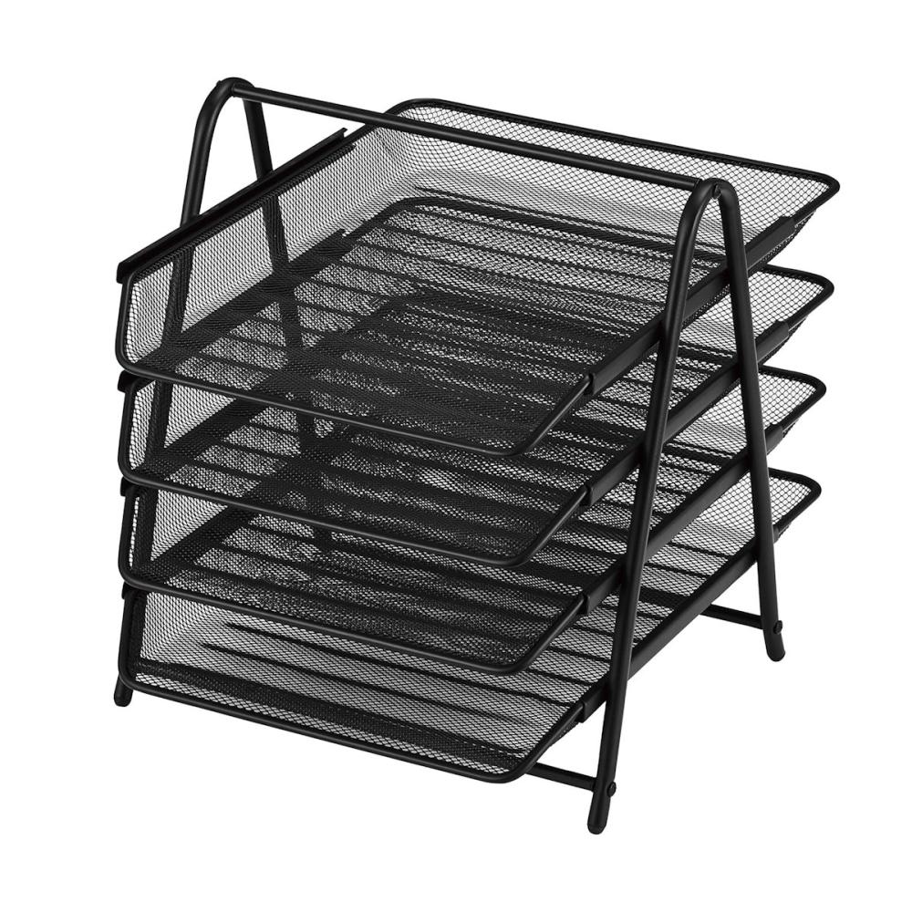 ファイルトレー　４段　ブラック　Ｎー７５８７