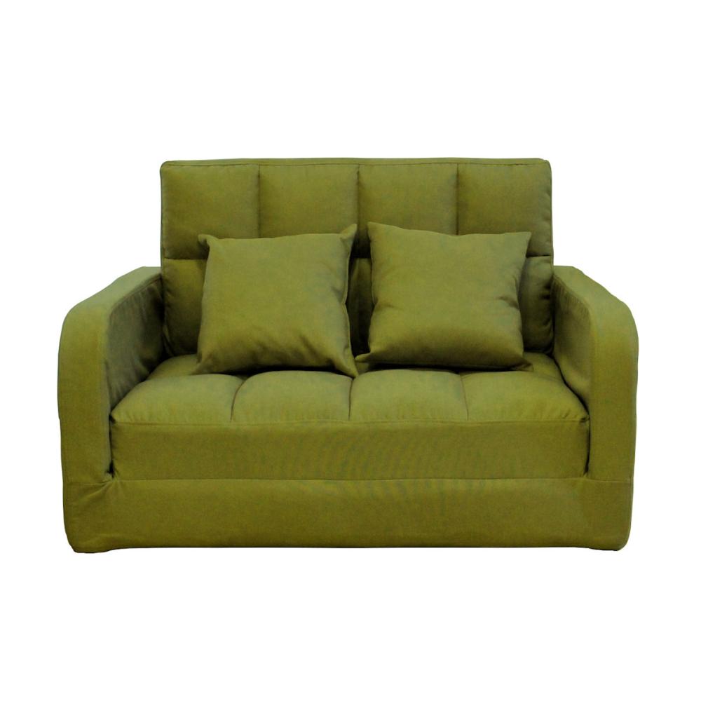 谷村実業　ベッドにもなる　コンパクトカウチソファ　グリーン