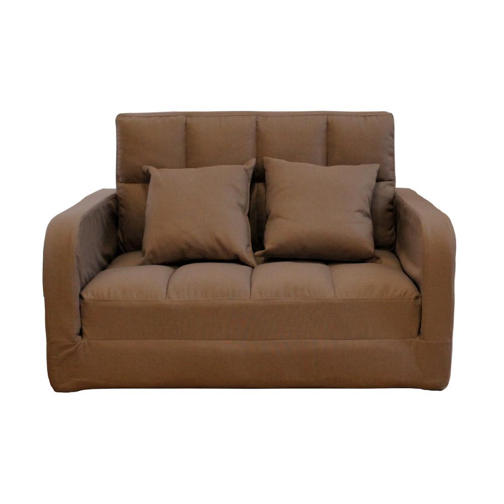 谷村実業　ベッドにもなる　コンパクトカウチソファ　ブラウン