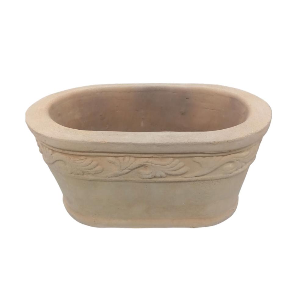 Ｂｒｅｅｚｙ　Ｇｒｅｅｎ　アンティーク調テラコッタ鉢　フルア　３０ｃｍ　ＯＶ