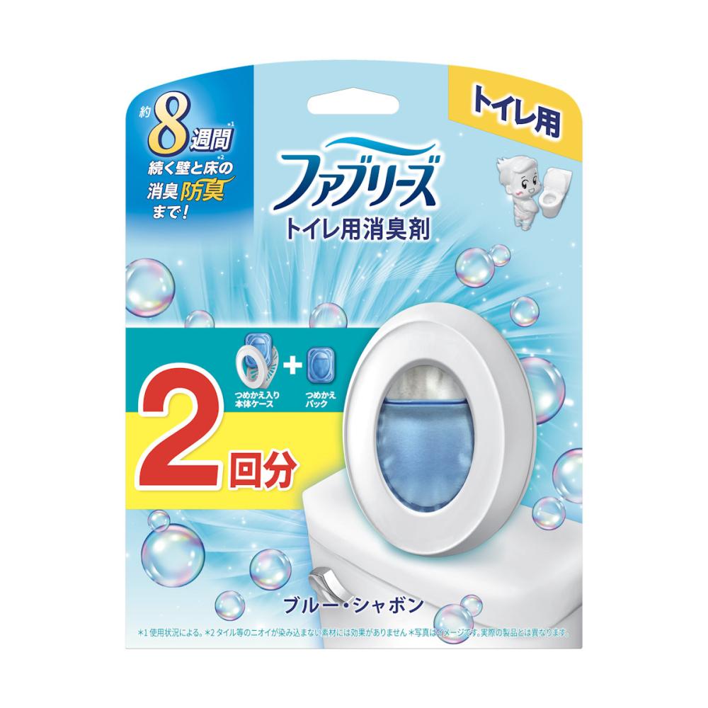 Ｐ＆Ｇ　ファブリーズ　トイレ用消臭剤　ブルー・シャボンの香り　本体＋詰め替え用１個