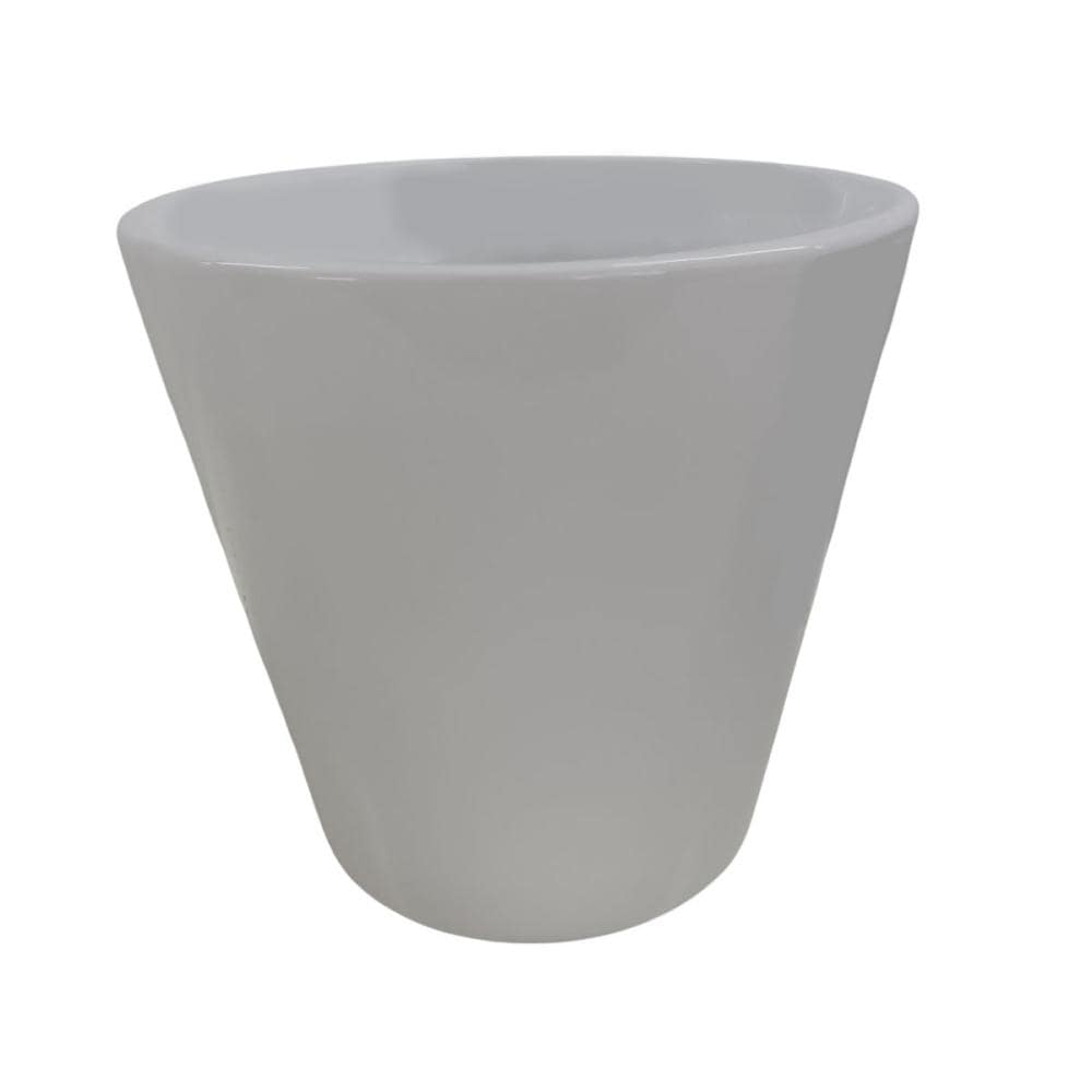 Ｂｒｅｅｚｙ　Ｇｒｅｅｎ　インテリア陶器鉢カバー　１８ｃｍ　ホワイト