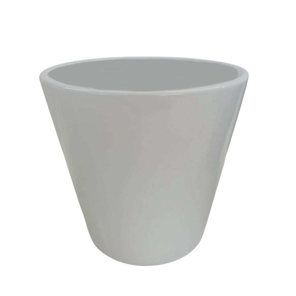 Ｂｒｅｅｚｙ　Ｇｒｅｅｎ　インテリア陶器鉢カバー　１４ｃｍ　ホワイト