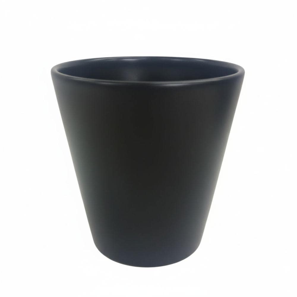 Ｂｒｅｅｚｙ　Ｇｒｅｅｎ　インテリア陶器鉢カバー　１４ｃｍ　ブラック