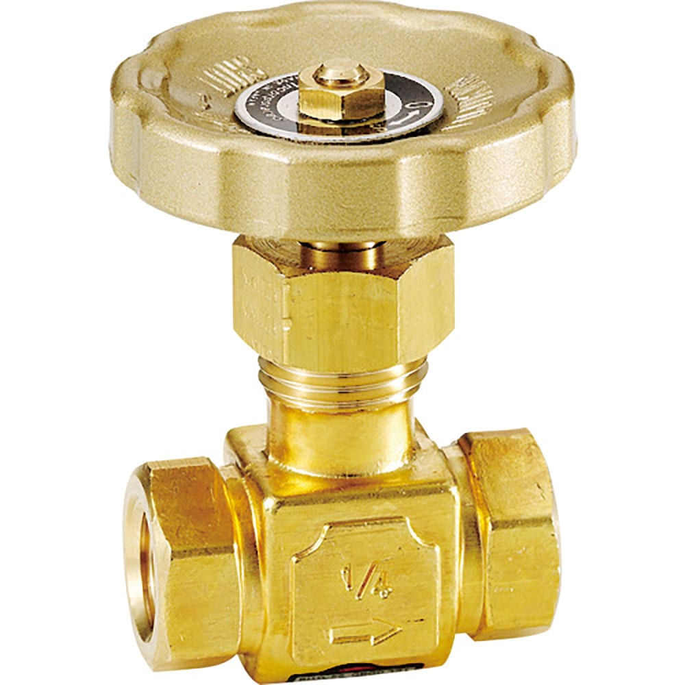 Ｆｕｊｉｋｉｎ　黄銅製ニードルバルブ１／４Ｂ　ＤＨ－１２Ｂ－Ｒ＿