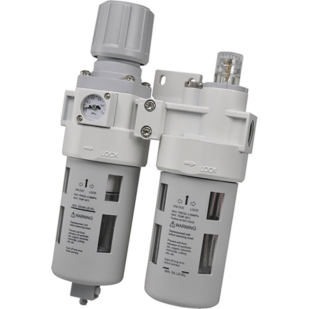 ＴＡＩＹＯ　エアコントロールユニット／２点セット（ブラケット、角型圧力計付）　ＭＫＬ３－１０－ＢＤ＿