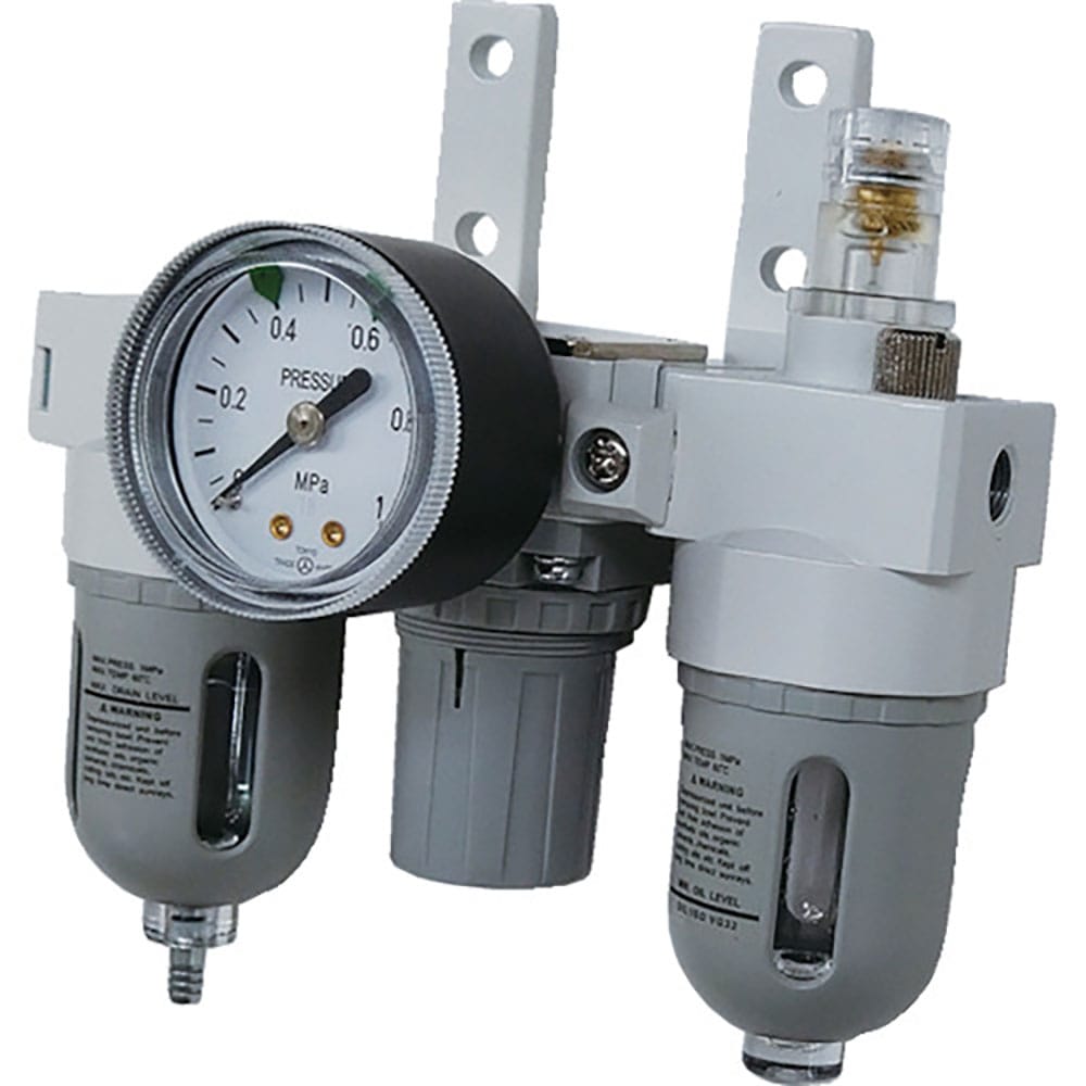 ＴＡＩＹＯ　エアコントロールユニット／３点セット（ブラケット付、Ｄ型圧力計付）Ｒｃ１／４　ＳＦＲＬ＿