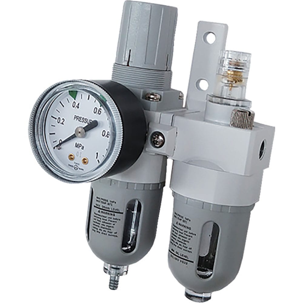 ＴＡＩＹＯ　エアコントロールユニット／２点セット（Ｄ型圧力計、ブラケット付）　ＳＫＬ３－０８－ＢＤ＿