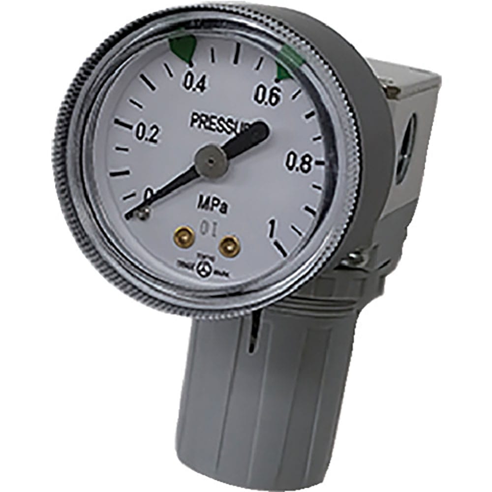 ＴＡＩＹＯ　レギュレータ（ブラケット、Ｄ型圧力計付）　ＳＲＶ３－０８－ＢＤ＿