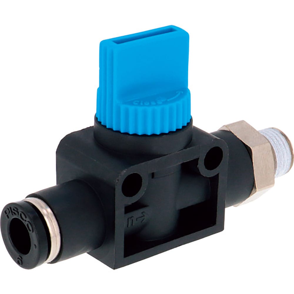 ＰＩＳＣＯ　ハンドバルブ　ストレートＡ３方弁チューブ６出力Ｒ１／８　ＨＶ６－０１＿