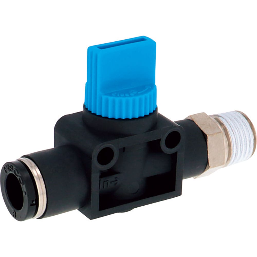 ＰＩＳＣＯ　ハンドバルブ　ストレートＡ２方弁チューブ８出力Ｒ１／４　ＨＶ８－０２－２＿