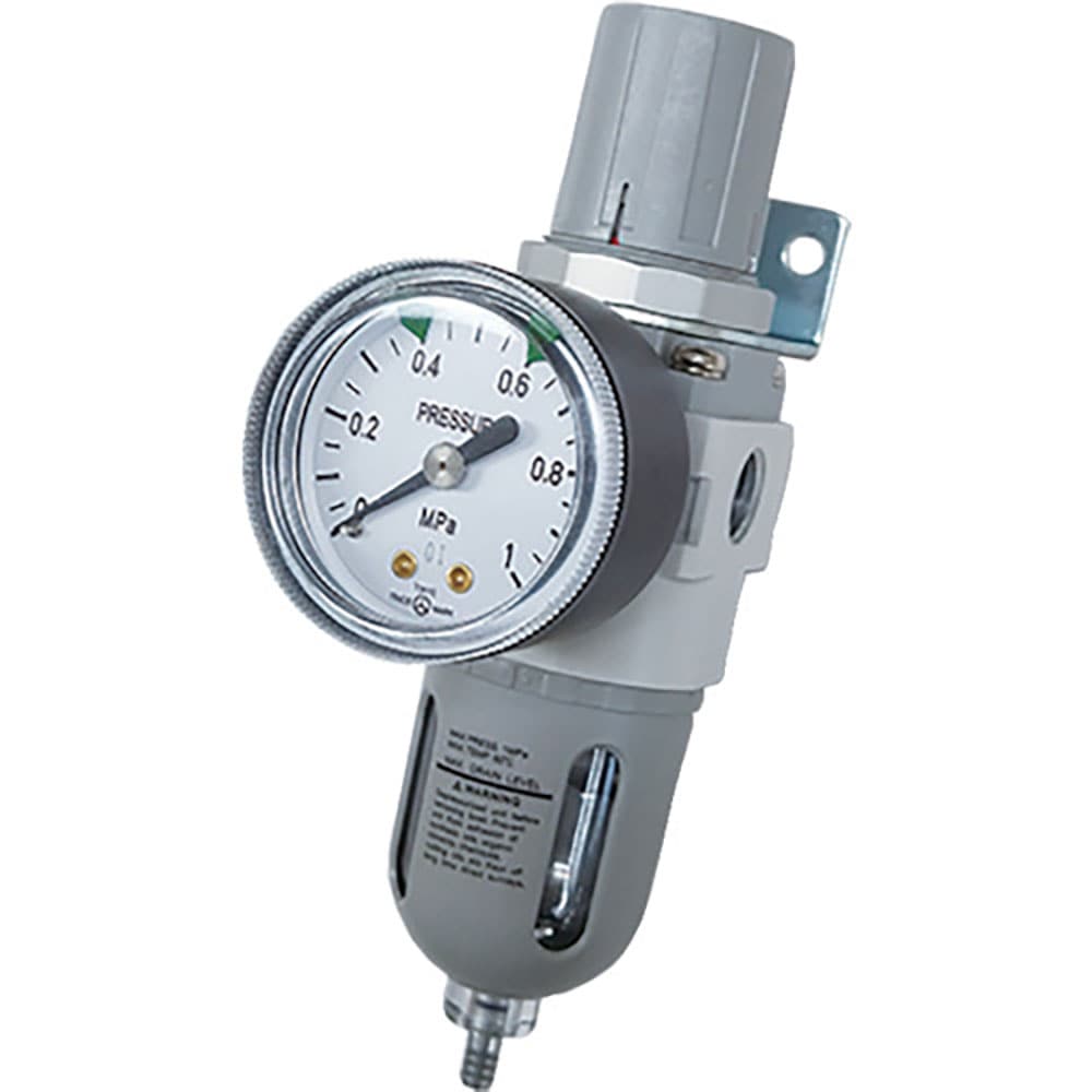 ＴＡＩＹＯ　フィルタレギュレータ（ブラケット、Ｄ型圧力計付）　ＳＦＲ３－０８－ＢＤ＿