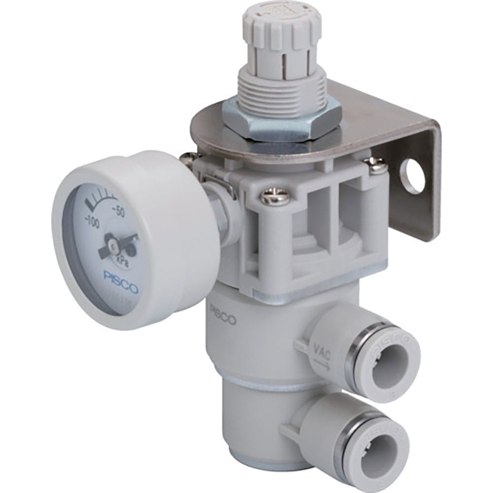 ＰＩＳＣＯ　真空レギュレータプッシュロックタイプ　φ３０ｍｍ負圧計付　ユニオンタイプ　ＲＶＺ６ＵＧ＿