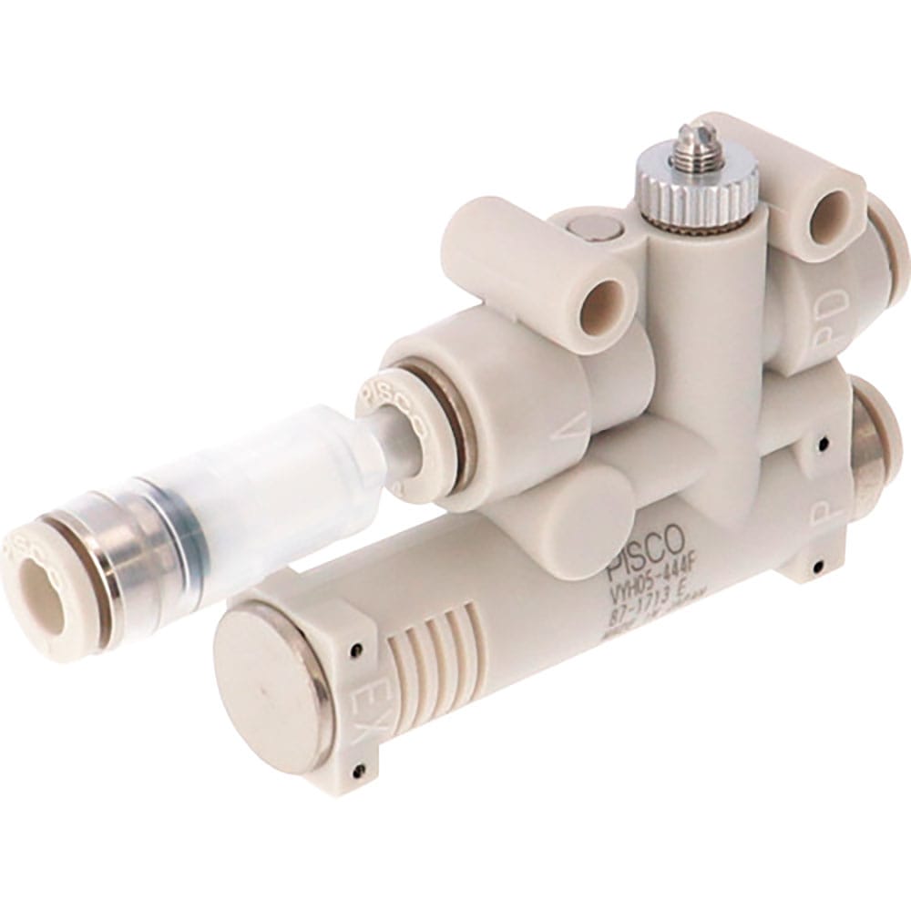 ＰＩＳＣＯ　真空発生器　破壊機能付　大気開放仕様　真空フィルタ付ノズル０５ポート４供給４廃棄４　Ｖ＿