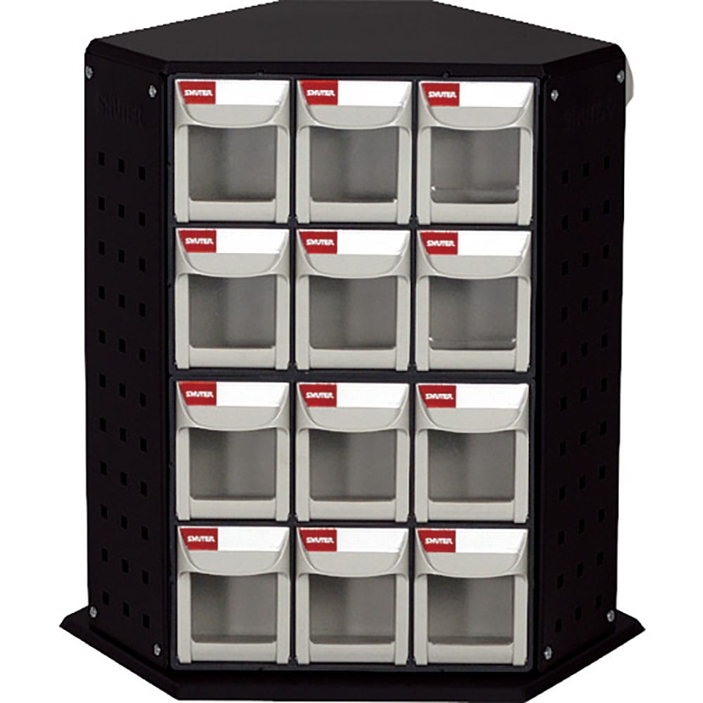 ＳＨＵＴＥＲ　回転パーツスタンド　５３０ｍｍ　３６引出し　黒色　ＲＦＯ－６３６－ＢＫ＿