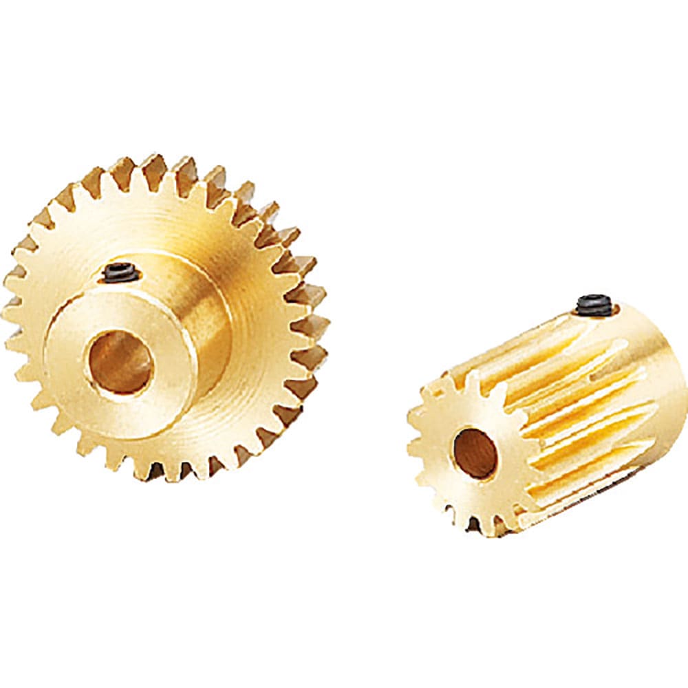 ＫＧ　黄銅平歯車　Ｓ８０Ｂ　３０Ｂ＋０５０５　形状Ｂ１　モジュール０．８　歯数３０　歯幅５ｍｍ　穴＿