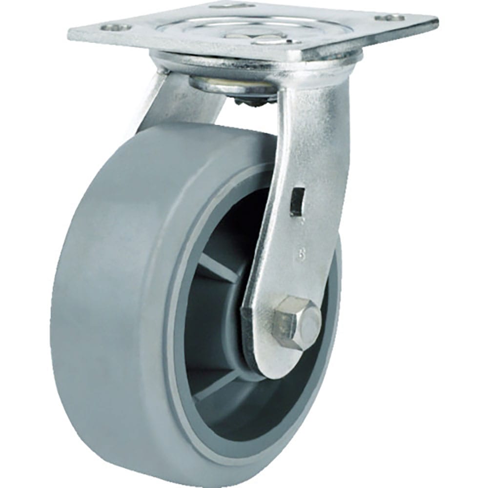 ＳＡＭＳＯＮＧ　ステンレスキャスター　自在　エラストマー　１５０ｍｍ　ＴＰ６７６０－０１－ＭＩＲ＿