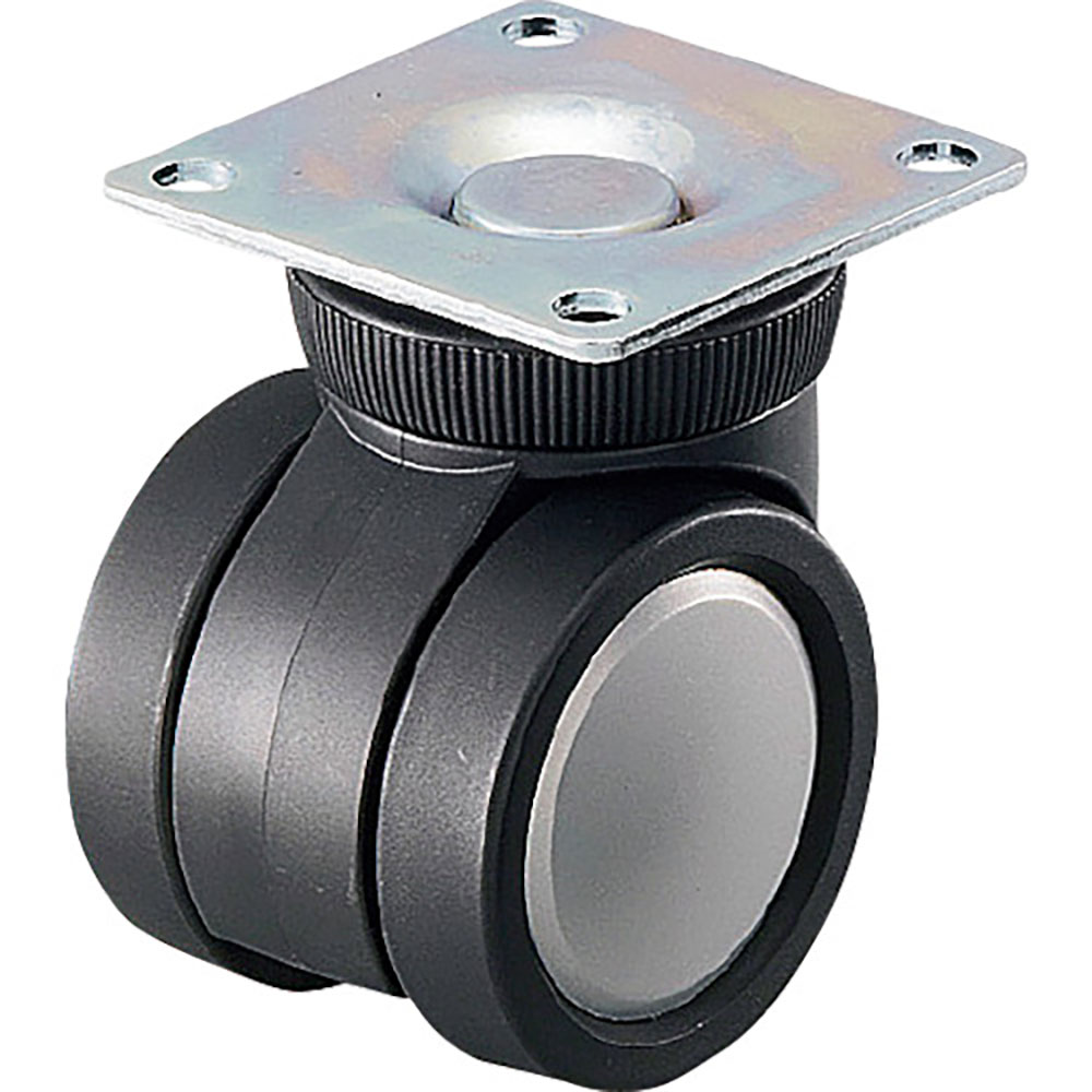 プラパート　リフトロックキャスター　ナイロン車　φ５０　プレート　シルバー　高さ調整可　Ｋ１００－＿