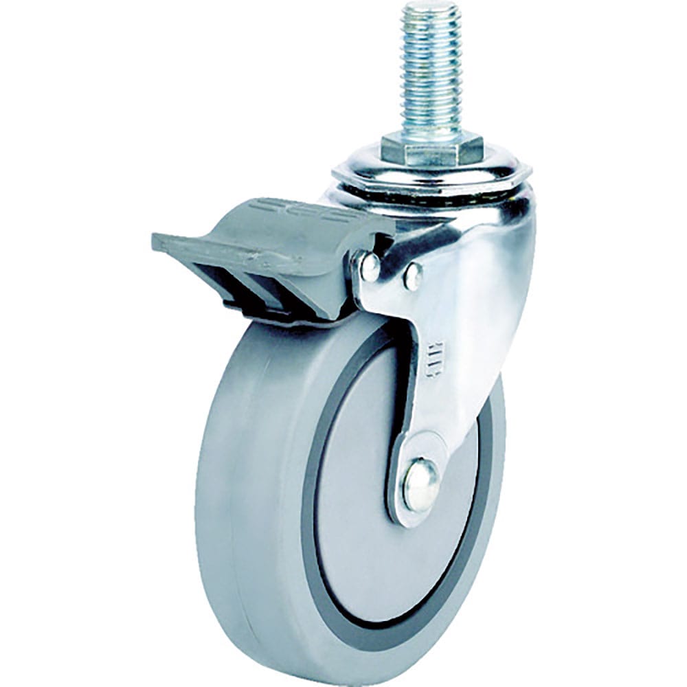 ＳＡＭＳＯＮＧ　静音エラストマーキャスター　自在ＳＰ付　１００ｍｍ　ＴＰ３７４０－２５－ＭＩＲ－Ｔ＿