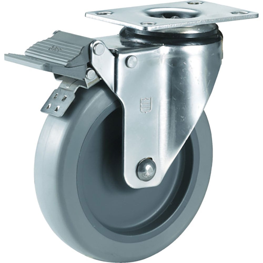 ＳＡＭＳＯＮＧ　ステンレスキャスター　自在ＳＰ付　ウレタン　１２５ｍｍ　ＴＰ５１５０－０１－ＰＬＹ＿