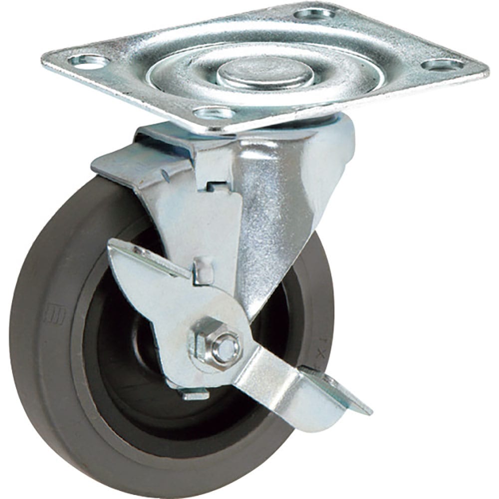 ＳＡＭＳＯＮＧ　プレート式軽荷重用キャスター　１２７ｍｍ　自在ストッパー付き　ＴＰ３６５０－０１－＿
