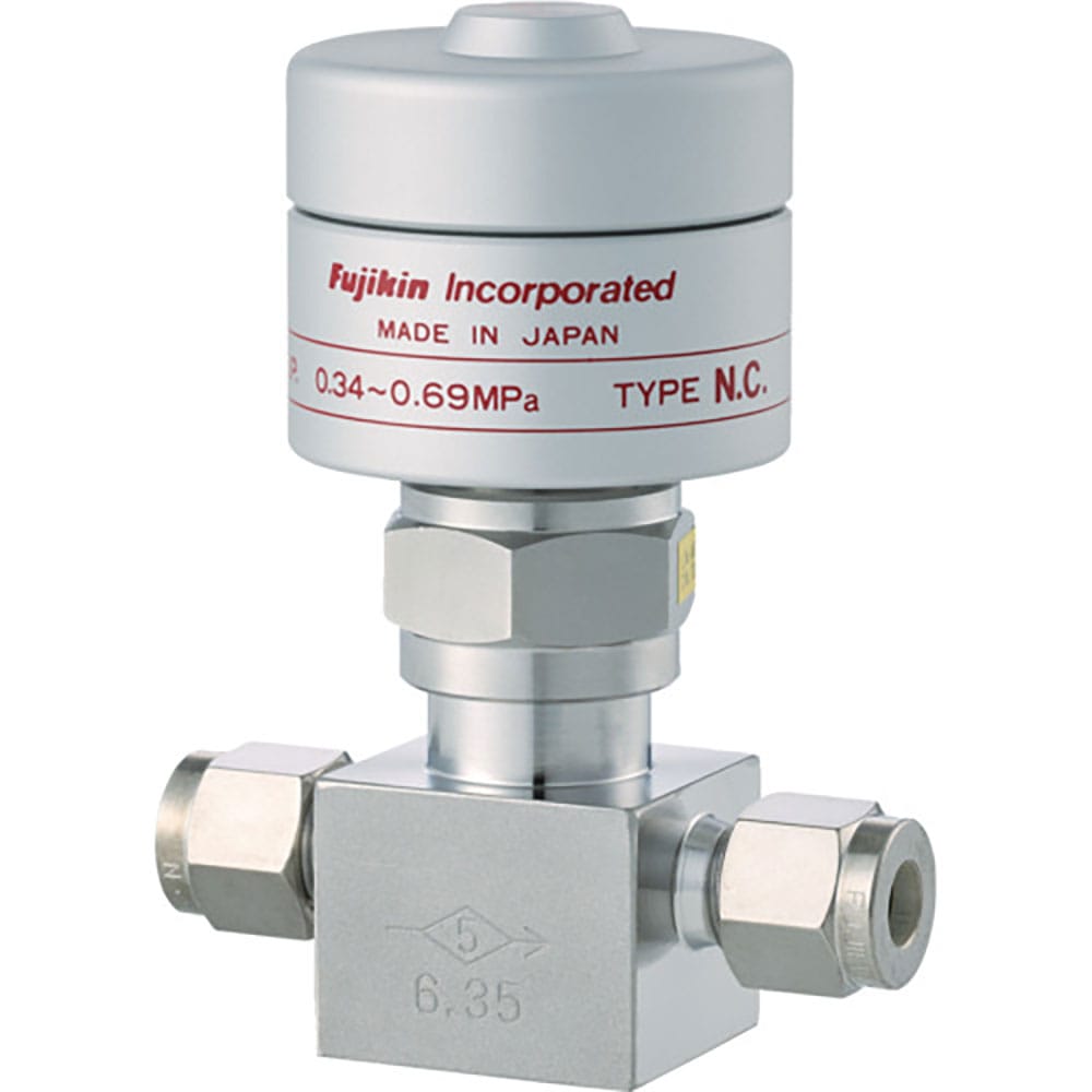 Ｆｕｊｉｋｉｎ　ＳＵＳ鋼製自動ベローズバルブ＿１ＭＰａ＿ＦＰＲ－９１　ＦＰＲ－９１－６．３５＃Ａ＿