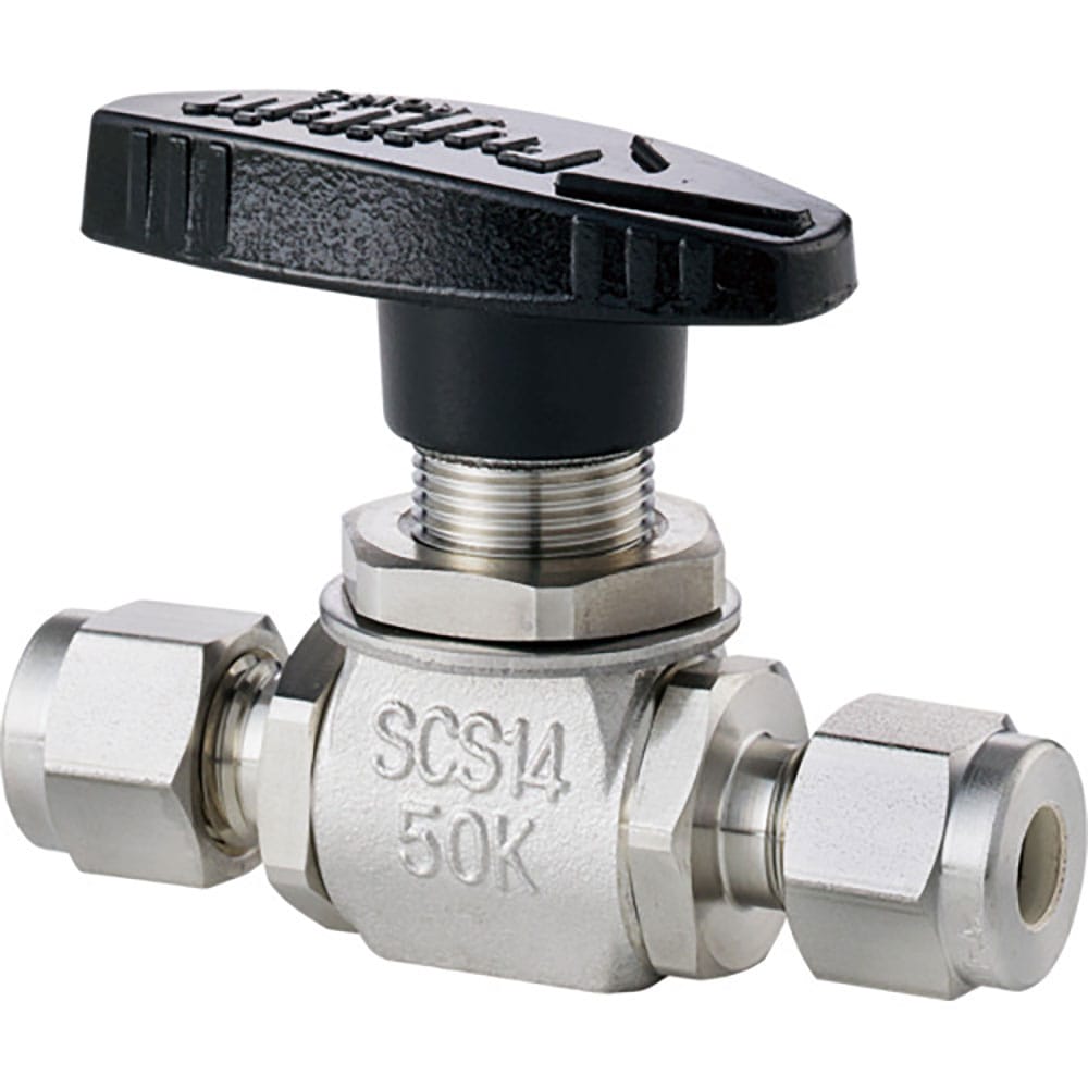 Ｆｕｊｉｋｉｎ　ＳＵＳ製４．９０ＭＰａパネルマウント式ボール弁ＰＵＢＶ９５３．２Ｖ　ＰＵＢＶ－９５＿