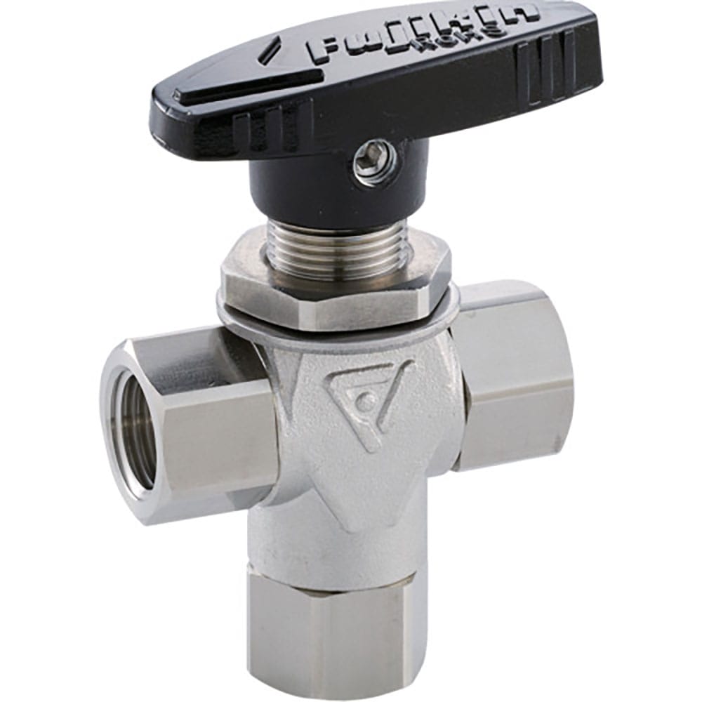 Ｆｕｊｉｋｉｎ　ステンレス鋼製　パネルマウント式３方ボールバルブ　４．９ＭＰａ　ＰＵＢＶＴ－１５　＿