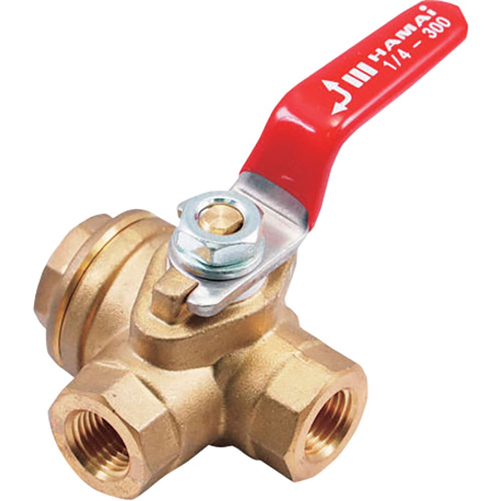 ＨＡＭＡＩ　黄銅製３方ボールバルブ　ＲＢＳ－１８２－１０ＲＣ＿