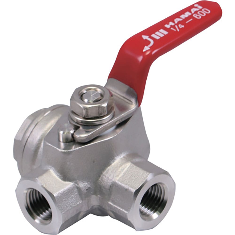 ＨＡＭＡＩ　ステンレス製禁油処理３方ボールバルブ（Ｌポート）　ＲＳＳ－３１－１０ＲＣ＿