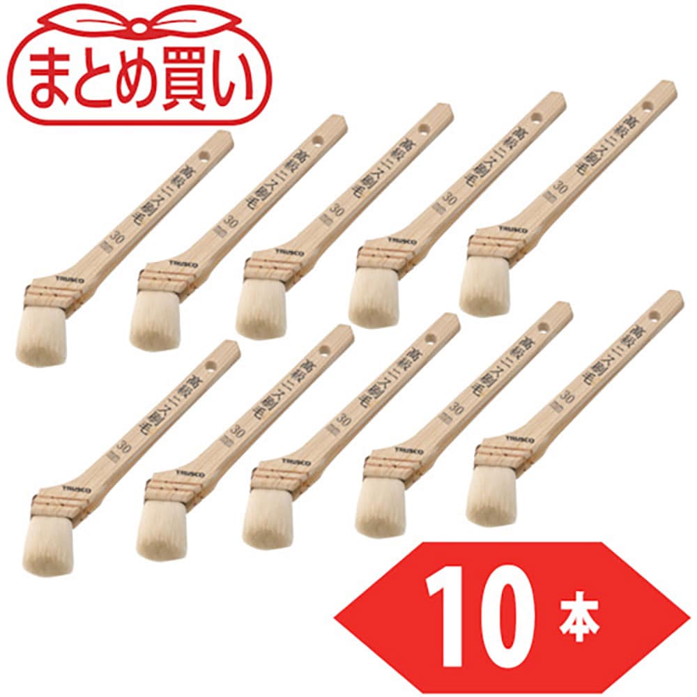 ＴＲＵＳＣＯ　まとめ買い高級ニス刷毛　１０号　３０ｍｍ幅　１０本入り　ＴＰＢ－４２１－１０Ｐ＿