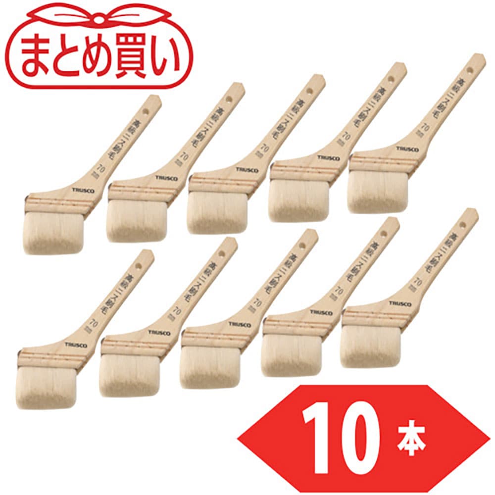 ＴＲＵＳＣＯ　まとめ買い高級ニス刷毛　３０号　７０ｍｍ幅　１０本入り　ＴＰＢ－４２３－１０Ｐ＿