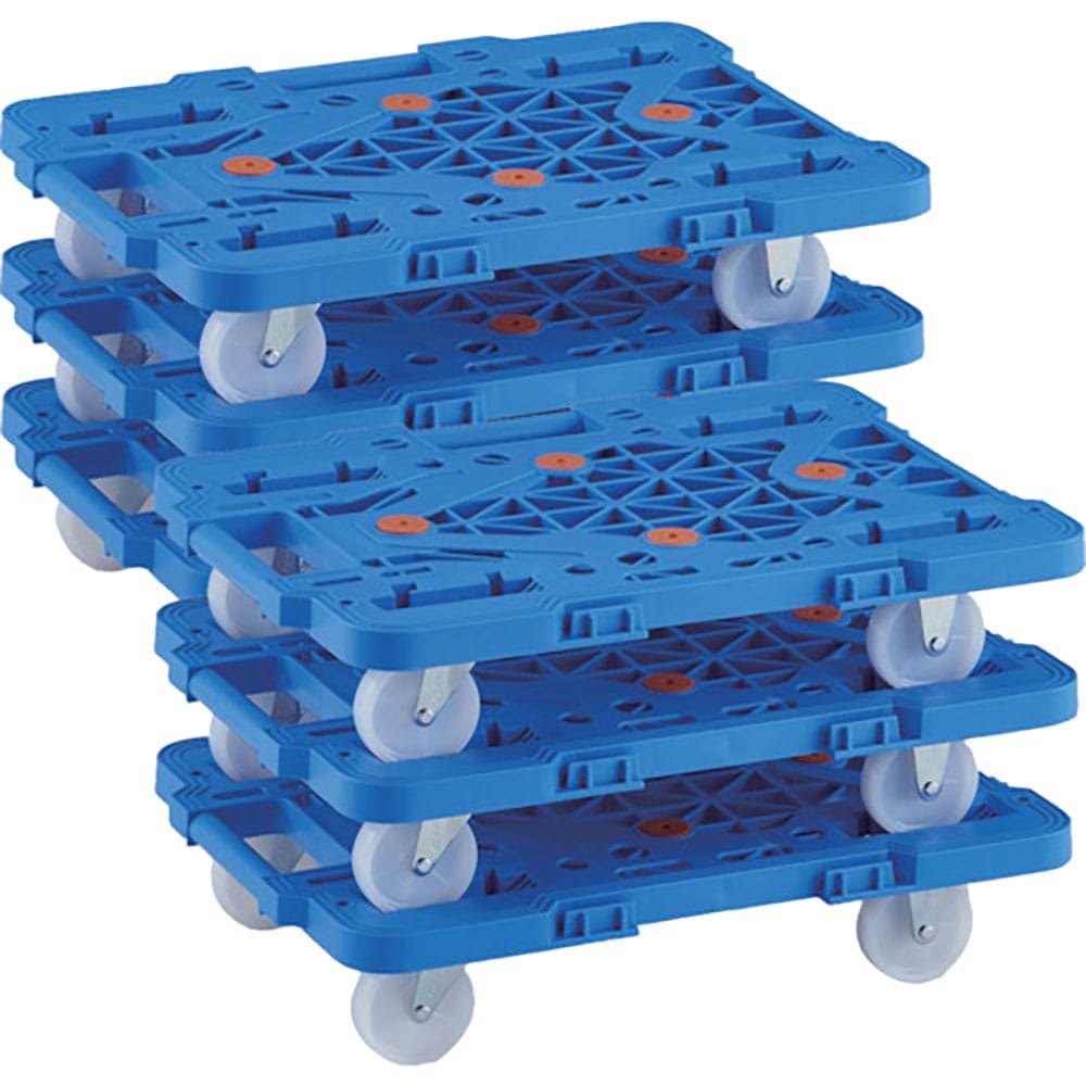 ＴＲＵＳＣＯ　まとめ買い　樹脂製平台車　連結式ルートバン　　ＭＰＫ－５００Ｎ－Ｂ　６台セット　ＭＰ＿