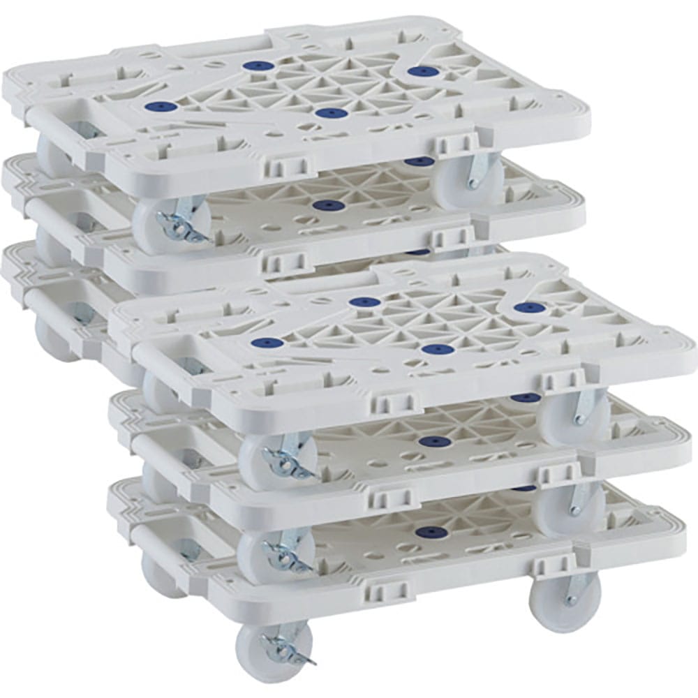 ＴＲＵＳＣＯ　まとめ買い　樹脂製平台車　連結式ルートバン　　ＭＰＫ－５００ＮＪＳ－Ｗ　６台セット　＿