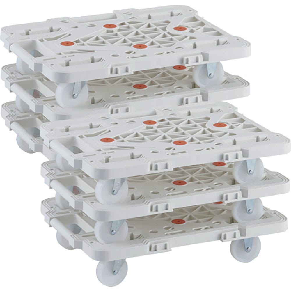 ＴＲＵＳＣＯ　まとめ買い　樹脂製平台車　連結式ルートバン　　ＭＰＫ－５００Ｎ－Ｗ　６台セット　ＭＰ＿