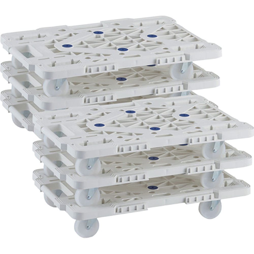 ＴＲＵＳＣＯ　まとめ買い　樹脂製平台車　連結式ルートバン　　ＭＰＫ－６００ＮＪ－Ｗ　６台セット　Ｍ＿