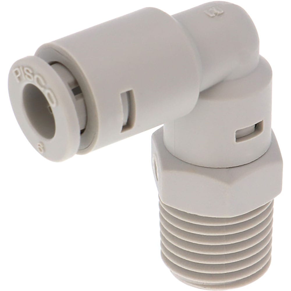 ＰＩＳＣＯ　チューブフィッティングケミカル　エルボチューブ６ＭＭネジＲ１／４　ＡＰＬ６－０２＿