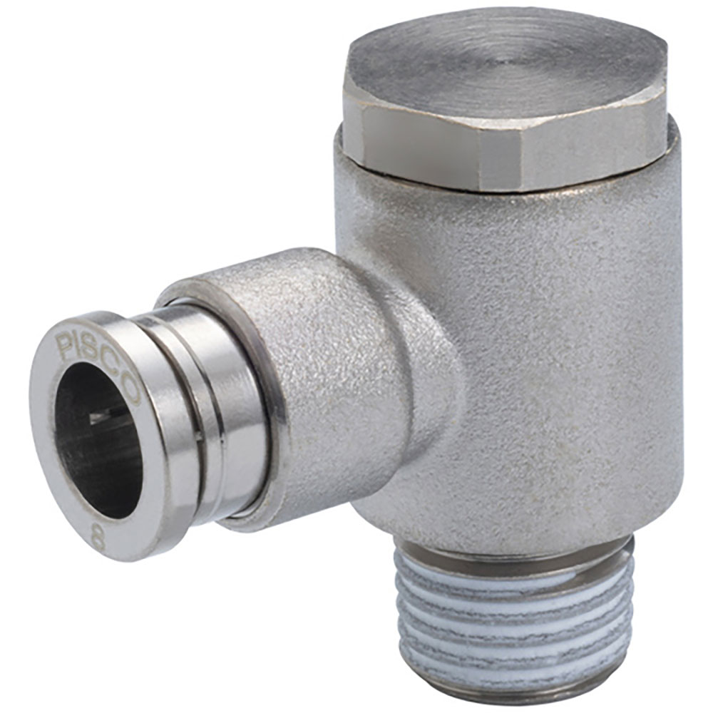 ＰＩＳＣＯ　チューブフィッティングブラスユニバーサルエルボ　チューブ１０ネジＲ１／４ゴムＨＮＢＲカ＿