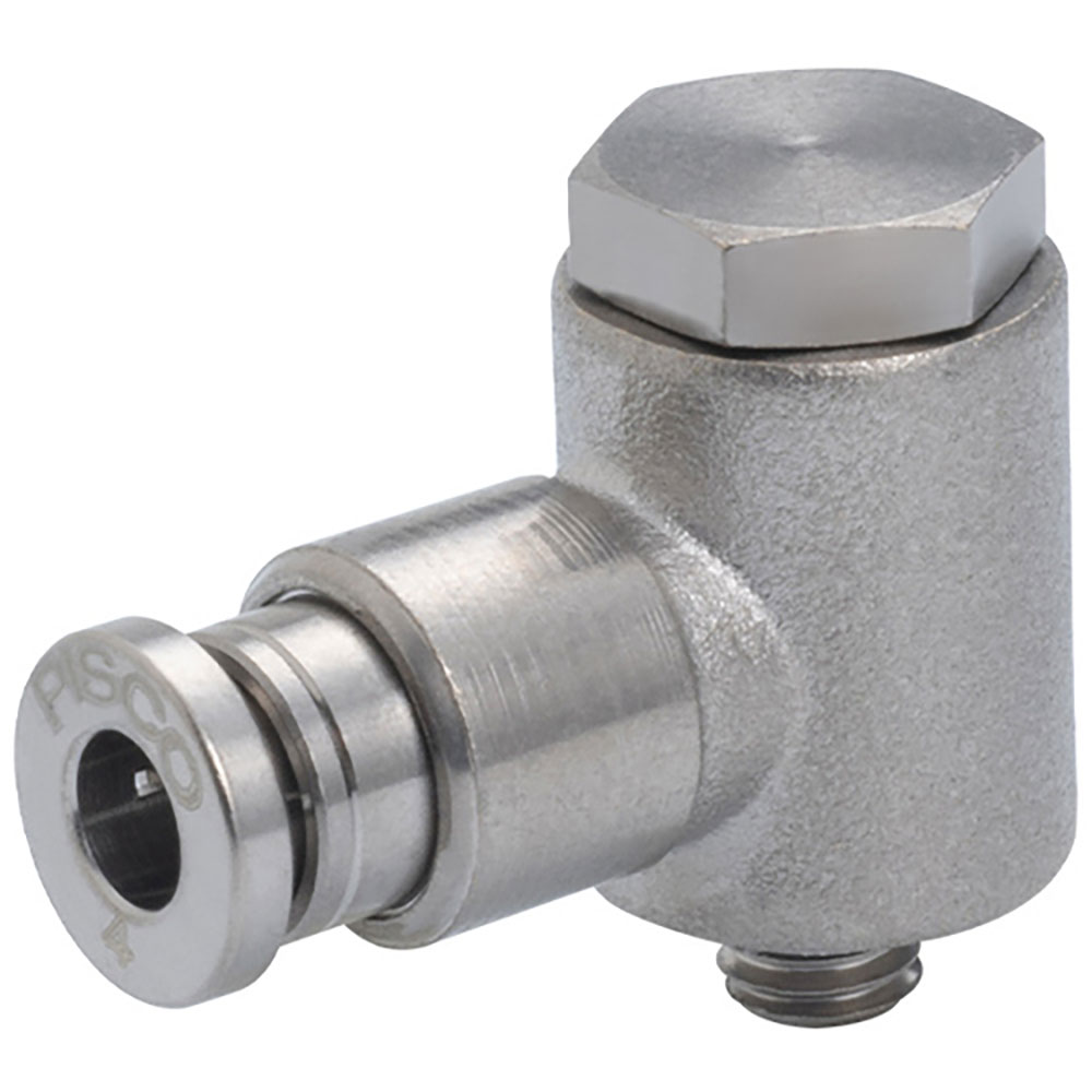 ＰＩＳＣＯ　チューブフィッティングブラスユニバーサルエルボ　チューブ４ネジＭ５Ｘ０８ゴムＨＮＢＲカ＿