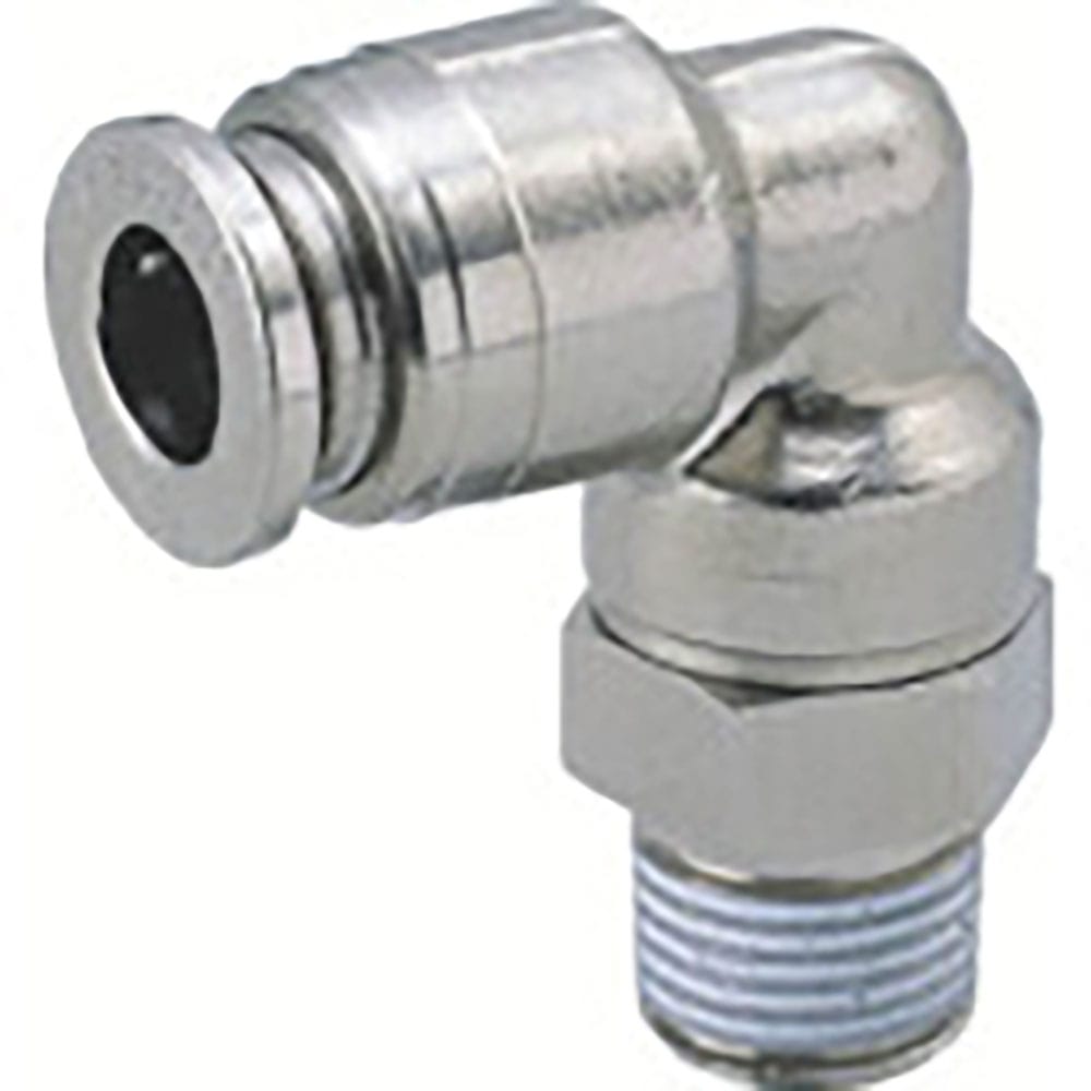 ＰＩＳＣＯ　チューブフィッティングブラスエルボ　チューブ６ネジＲ１／８ゴムＦＫＭカバー無　ＫＬ６－＿