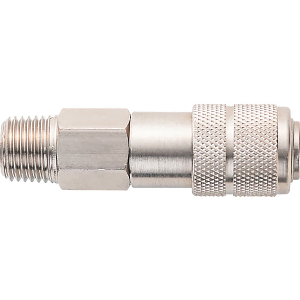 潤工社　小型ワンタッチカップリング　オスソケット　Ｒ１／４　ＭＳ－Ｍ１／４＿