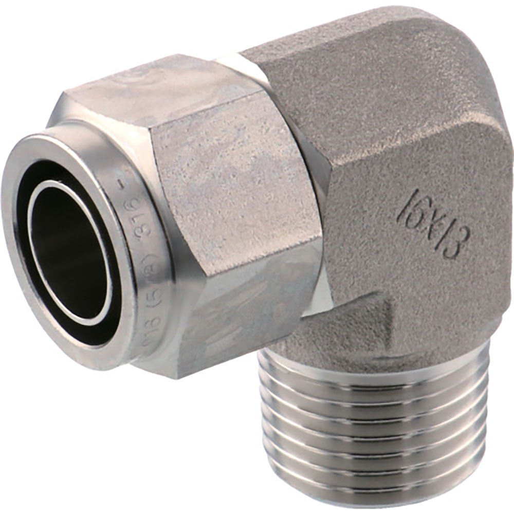 ＰＩＳＣＯ　ＳＵＳ３１６締付継手　エルボチューブ１６１３ねじＲ１／２　ＮＳＬ１６１３－０４＿