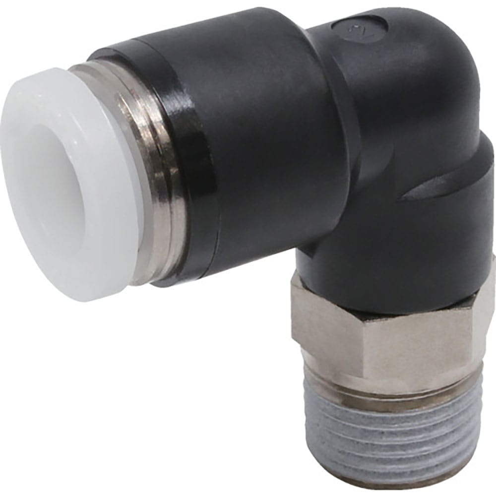 ＰＩＳＣＯ　チューブフィッティング　エルボ　適合外径１／４インチ　接続口径Ｒ１／８　ＰＬ１／４－０＿