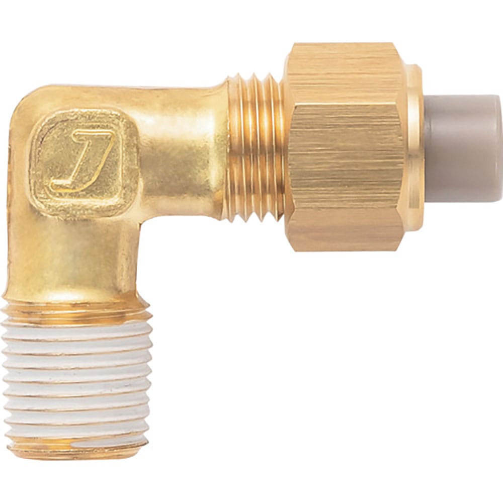 潤工社　黄銅製継手（ミリ系列）　エルボ　４×２．５ｍｍ　　ＰＴ１／８　ＰＬ－４Ｘ２．５－ＰＴ１／８＿