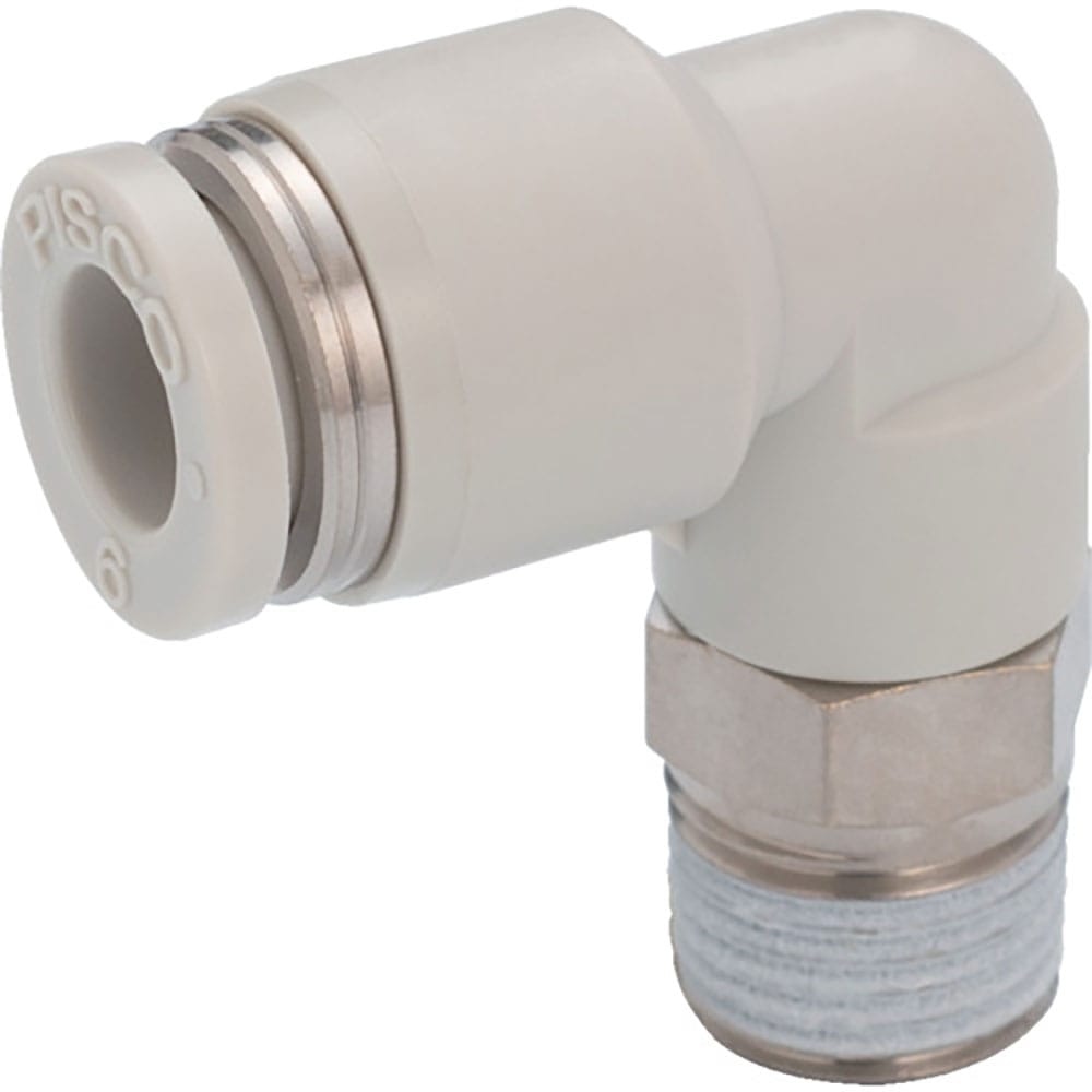 ＰＩＳＣＯ　ワンタッチ継手　チューブフィッティング　エルボ　ＰＬ６－０１Ｗ＿